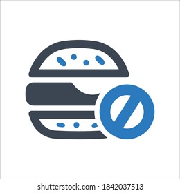 No fast food icon. Vector icon