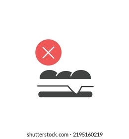No fast food icons  symbol vector elements for infographic web