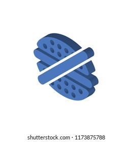 No fast food isometric left top view 3D icon