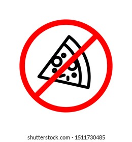 No fast food sign. Flat sty.e. Isolated on white background. 