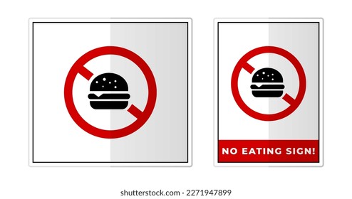 No fast food Sign Label Symbol Icon Vector Illustration
