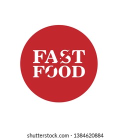 no fast food sign. red sign and text
