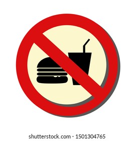 No fast food sign. Vector icon.