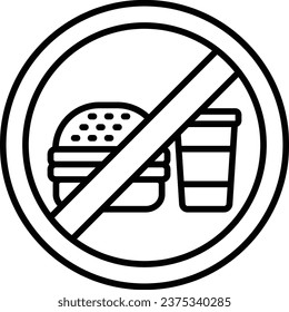 Kein Fast Food-Vektorsymbol. Kann für Druck-, Mobil- und Web-Anwendungen verwendet werden.