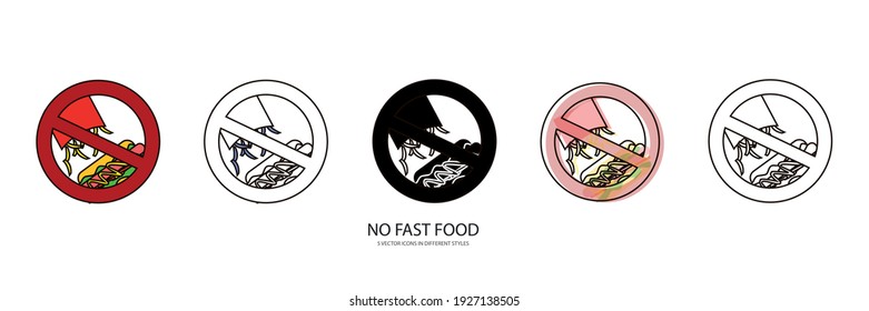 no fast food vector type icon
