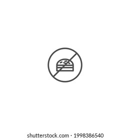 no fastfood icon isolated on white background