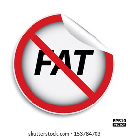 No fat sign.-eps10 vector