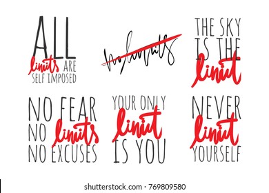 No fear. No limits. No regrets  Hand lettering and custom typography for your designs: t-shirts, bags, for posters,