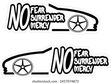 No Fear Racing Vector Art Unique Design