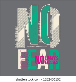 no fear typography graphic design ready print for t shirt