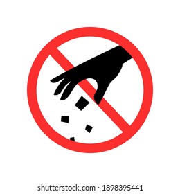 No Feed stop sign. Clipart image.