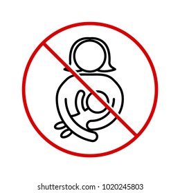 No Feeding Kid Breast , Vector Illustration