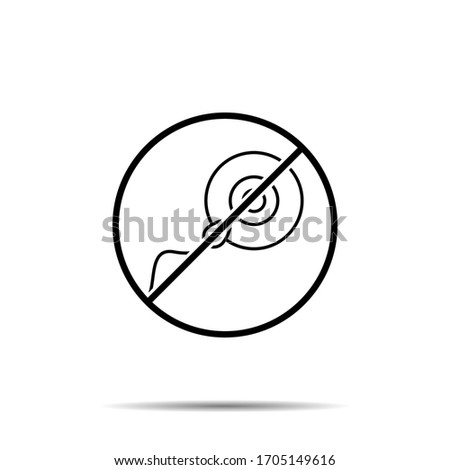 No fertilization icon. Simple thin line, outline vector of biology ban, prohibition, embargo, interdict, forbiddance icons for ui and ux, website or mobile application