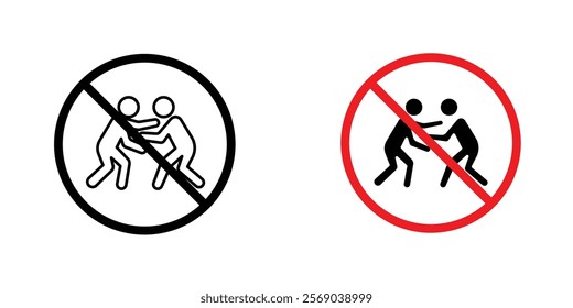 No fight sign vector graphic pack