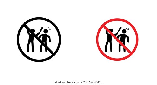 No fight sign vector pack for web designs