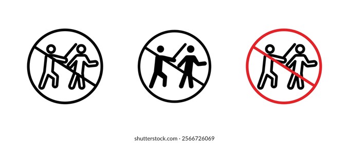 No fight signs vector collection pack