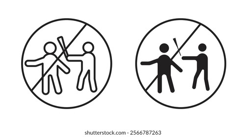 No fight signs vector illustration pack