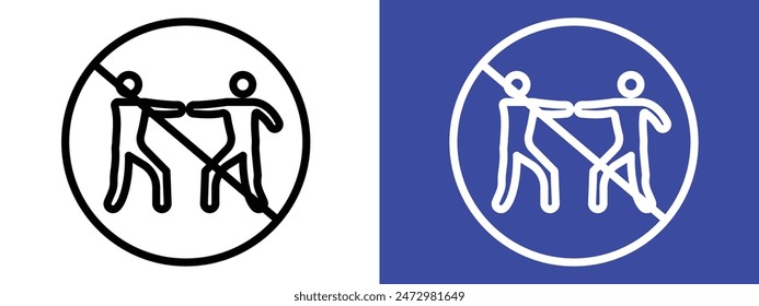 No Fighting Sign for Violence Prevention and Community Safety
