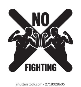 No hay siluetas de lucha de dos hombres en una pose de lucha de brazos