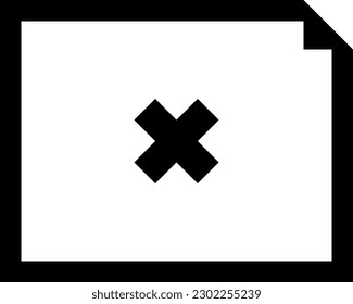 no file vector icon x