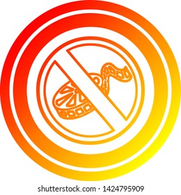 kein kreisförmiges Symbol mit warmem Farbverlauf-Finish