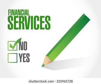no financial services sign concept illustration design graphic