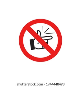 No Finger Plucking, No Snapfinger Icon In Trendy Design Vector Eps 10