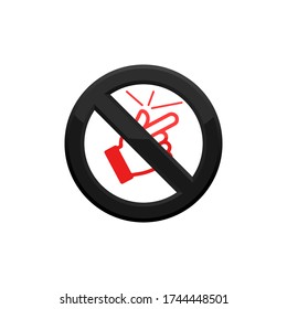 No Finger Plucking, No Snapfinger Icon In Trendy Design Vector Eps 10