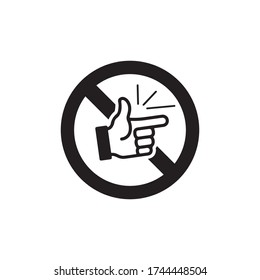 No Finger Plucking, No Snapfinger Icon In Trendy Design Vector Eps 10