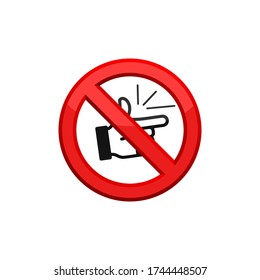 No Finger Plucking, No Snapfinger Icon In Trendy Design Vector Eps 10