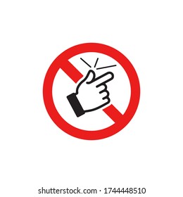 No Finger Plucking, No Snapfinger Icon In Trendy Design Vector Eps 10