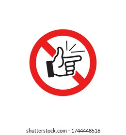 No Finger Plucking, No Snapfinger Icon In Trendy Design Vector Eps 10