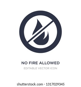 no fire allowed icon on white background. Simple element illustration from Signs concept. no fire allowed icon symbol design.
