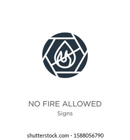 No fire allowed icon vector. Trendy flat no fire allowed icon from signs collection isolated on white background. Vector illustration can be used for web and mobile graphic design, logo, eps10