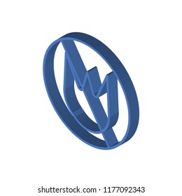 No fire allowed isometric left top view 3D icon