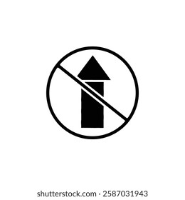 no fire cracker icon Simple thin line logo