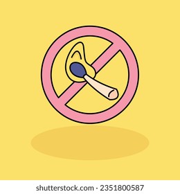 No Fire Free vector cartoon icon illustration.Warning Signs and Texts icon concept isolated . flat cartoon style