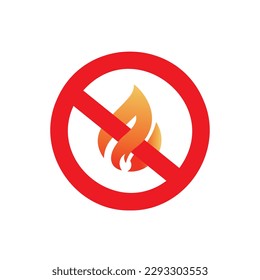no fire here logo simple vector design