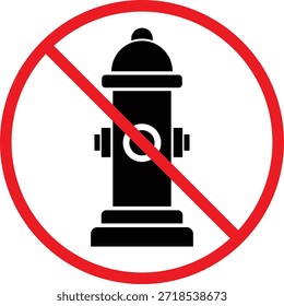 no fire hydrant icon. Prohibited Hydrant Symbols. No fire hydrant icon. Water supply restriction graphic design. Parking and road safety signs
