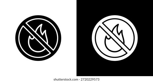 No hay icono de fuego lleno en blanco y negro.