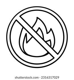 No Fire Icon Design For Personal And Commercial Use.