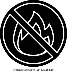 No Fire Icon Design For Personal And Commercial Use.