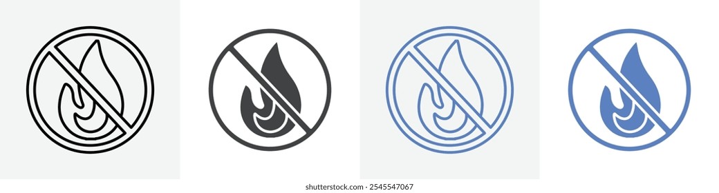 sin icono de fuego Símbolo de grupo o Vector de signo