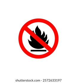 No fire icon on white background.