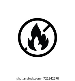 no fire icon on white background