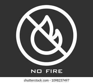 No Fire icon signs vector