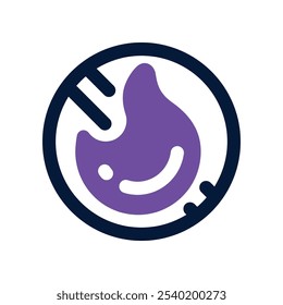 Kein Feuer-Symbol. Vektorsymbol mit zwei Tönen für Ihre Website, Ihr Handy, Ihre Präsentation und Ihr Logo-Design.