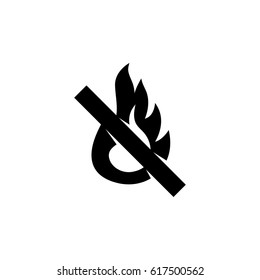 No fire icon. Vector logo illustration isolated sign symbol