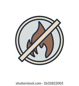 no hay iconos de fuego aislados sobre fondo blanco. Diseño de estilo plano