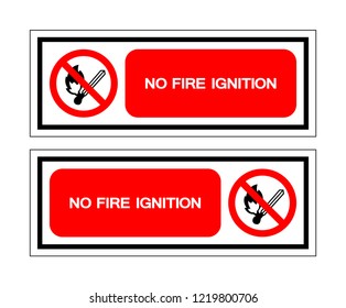 No Fire Ignition Symbol, Vector Illustration, Isolate White Background Icon. EPS10
